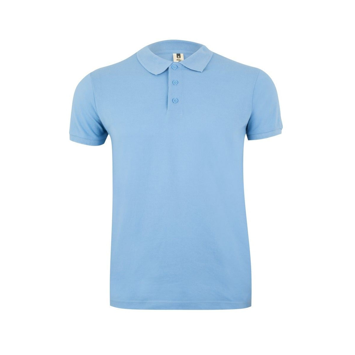 Polo de trabajo manga corta piqué unisex Mukua Gibson MK215 - Azul cielo