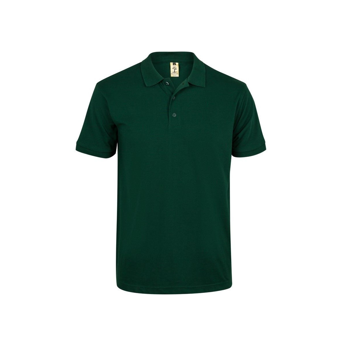 Polo de trabajo manga corta piqué unisex Mukua Gibson MK215 - Verde botella