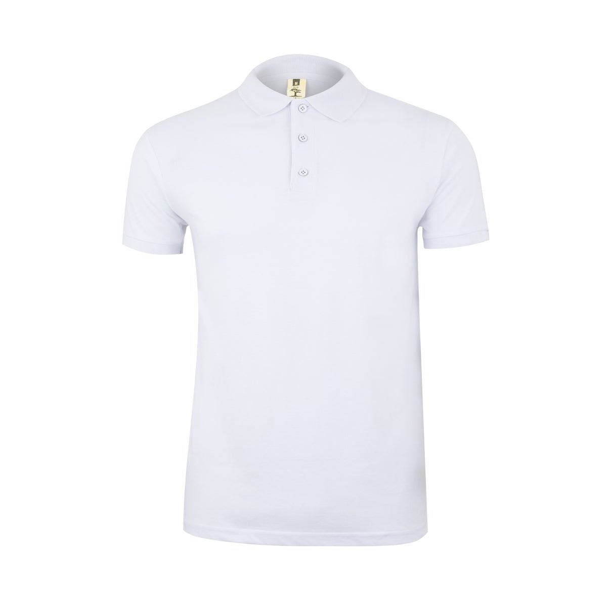 Polo de trabajo manga corta piqué unisex Mukua Gibson MK215 - Blanco