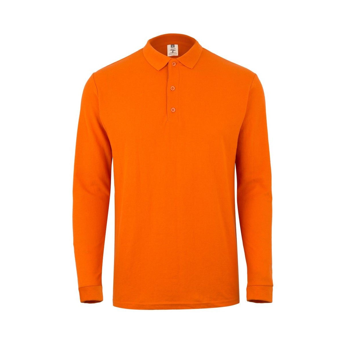 Polo de trabajo manga larga unisex Mukua Clifton MK242 - Naranja