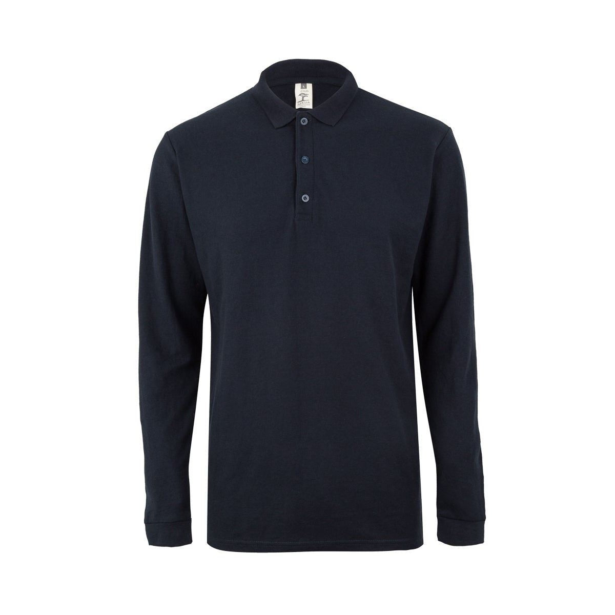 Polo de trabajo manga larga unisex Mukua Clifton MK242 - Azul marino