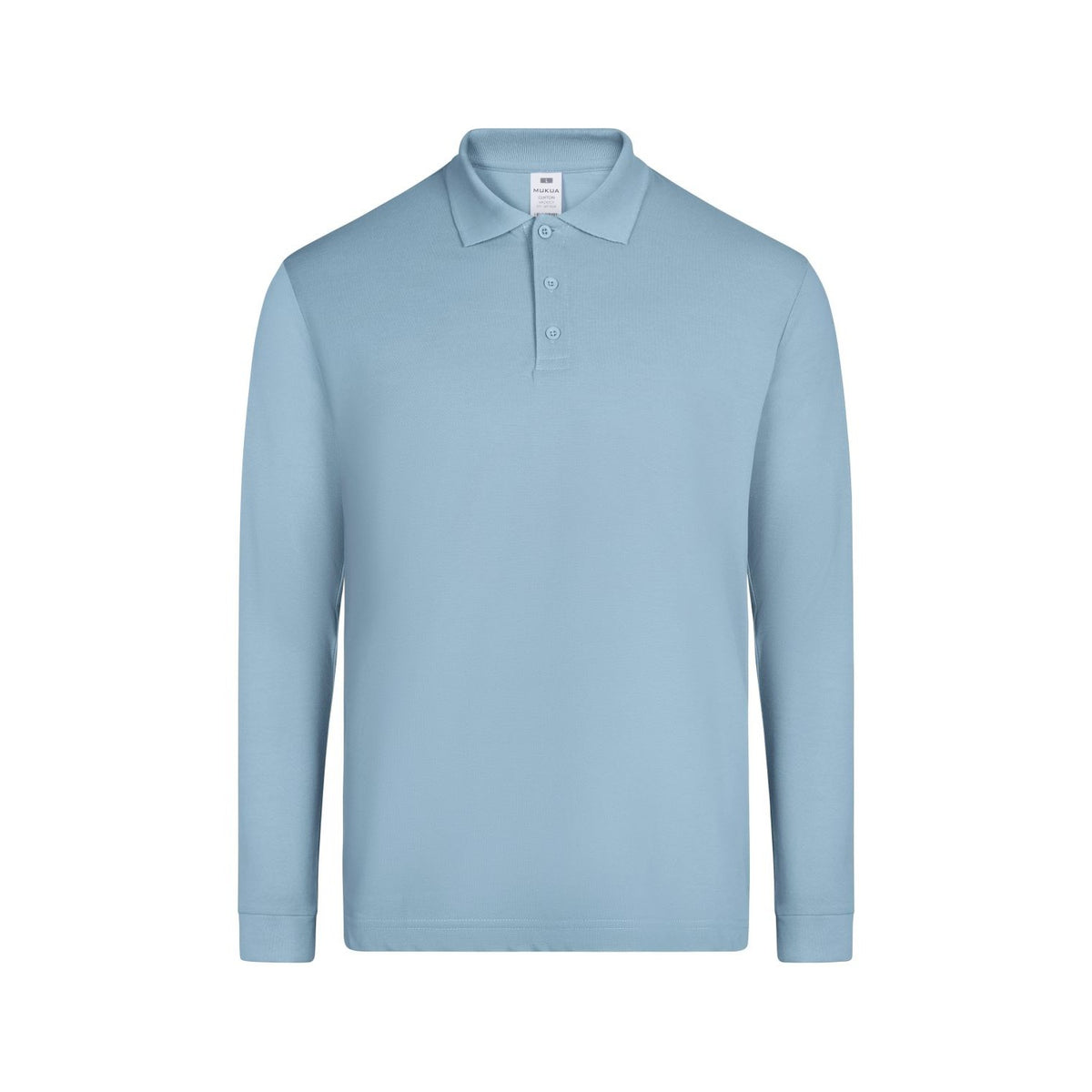 Polo de trabajo manga larga unisex Mukua Clifton MK242 - Azul cielo