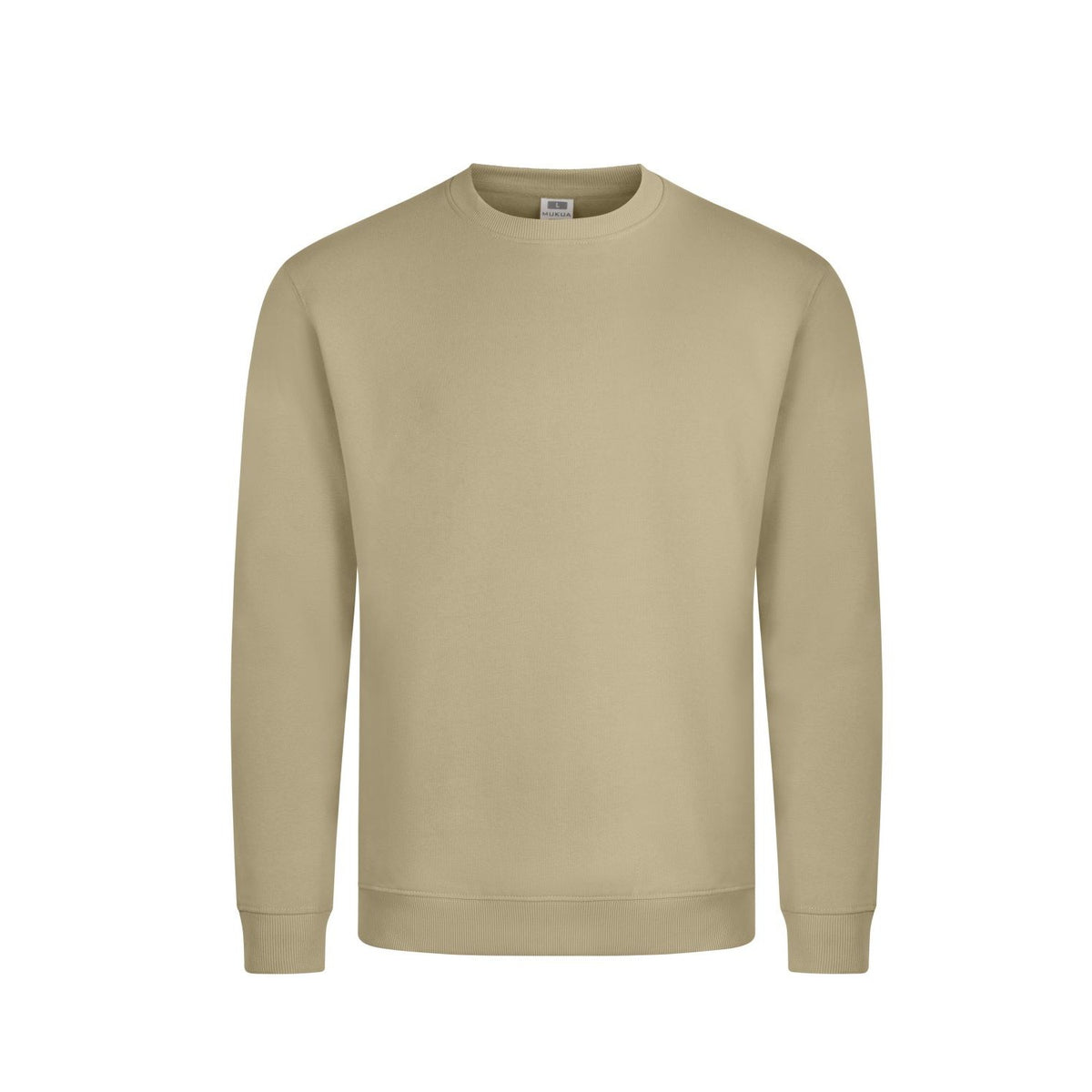 Sudadera de trabajo cuello redondo unisex Mukua Avalon MK620V - Latte