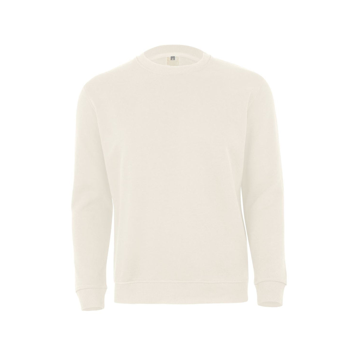 Sudadera de trabajo cuello redondo unisex Mukua Avalon MK620V - Marfil