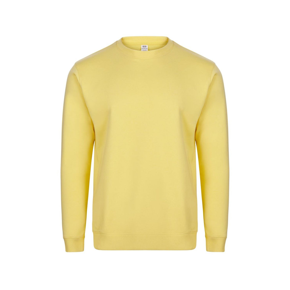 Sudadera de trabajo cuello redondo unisex Mukua Avalon MK620V - Amarillo verano