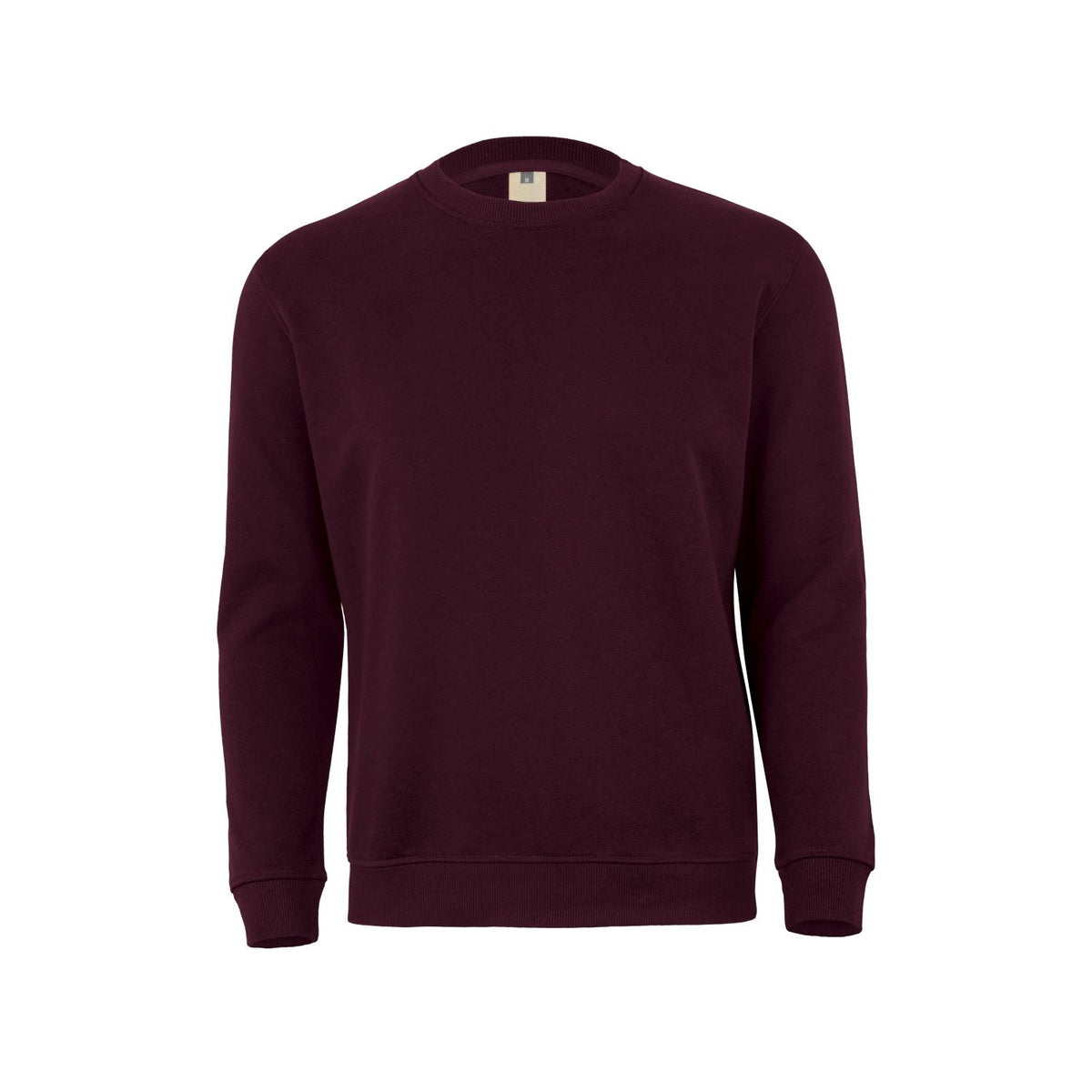 Sudadera de trabajo cuello redondo unisex Mukua Avalon MK620V - Burdeos