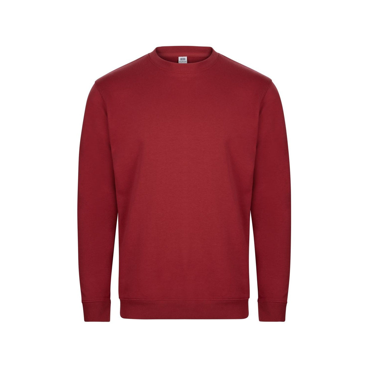 Sudadera de trabajo cuello redondo unisex Mukua Avalon MK620V - Carmesí