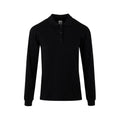 Polo de trabajo mujer manga larga algodón Mukua Hobart PL200WC - Negro