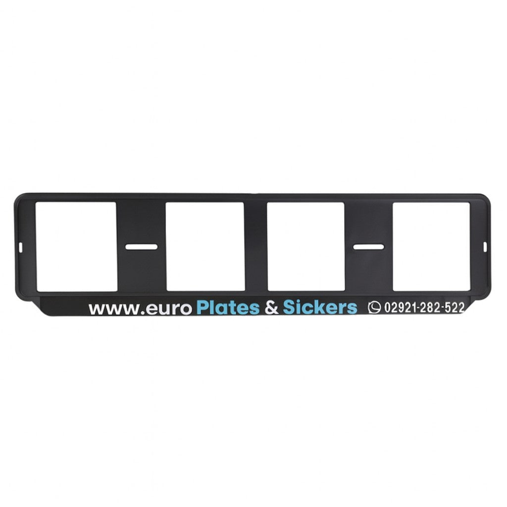 Portamatrículas de plástico negro completo para coche