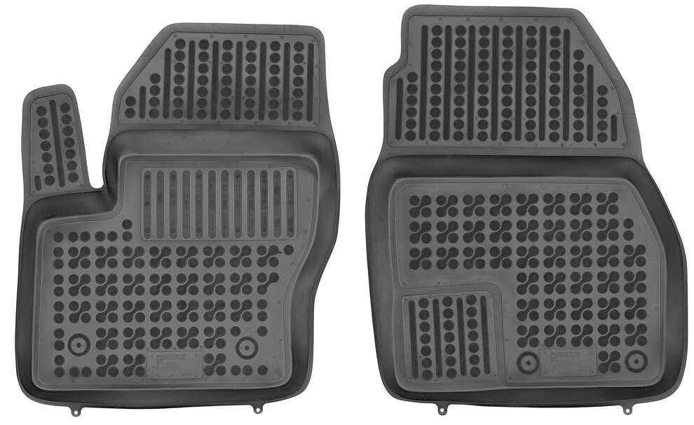 Alfombrillas de goma Ford Transit Connect II Frontal con un Material Extra en el Lado del Conductor (2013-actualidad) a…