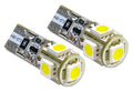 T10 CANBUS 5SMD 5050 12V WHITE 2 UNIDADES BLISTER