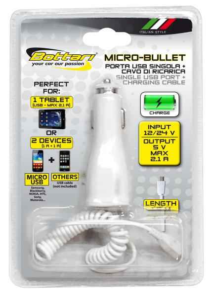 CARGADOR USB 2.1 AMP + CABLE DE CARGA MICRO USB