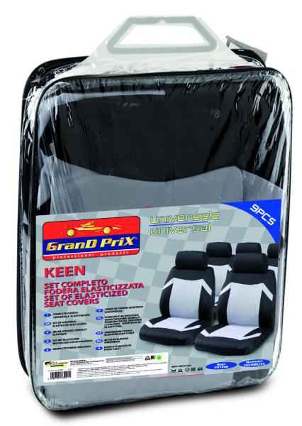 JUEGO FUNDAS KEEN ELASTICAS NEGRO/GRIS