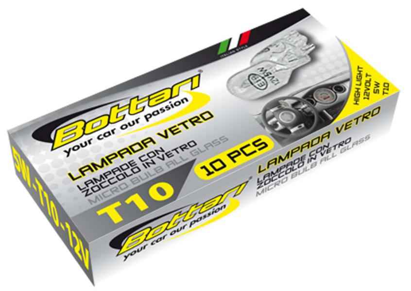 LAMPARAS 12V 5W T10 CAJA 10 UNIDADES