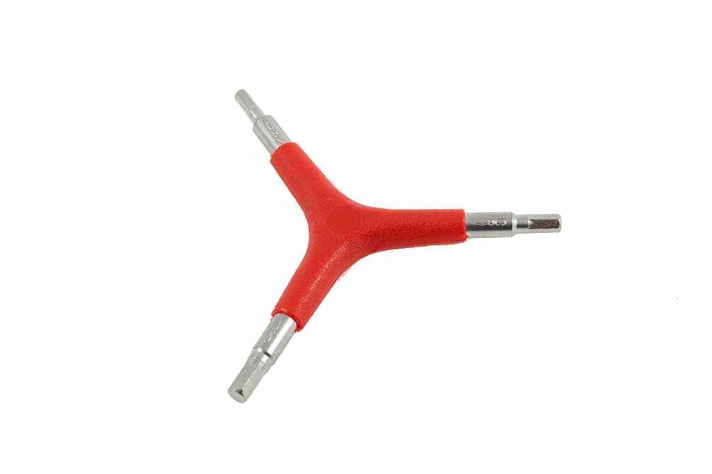 LLAVE HEXAGONAL. 3 EN 1. PUNTAS HEXAGONALES DE 4, 5 Y 6 MM. EMPU?ADURA DE PLASTICO