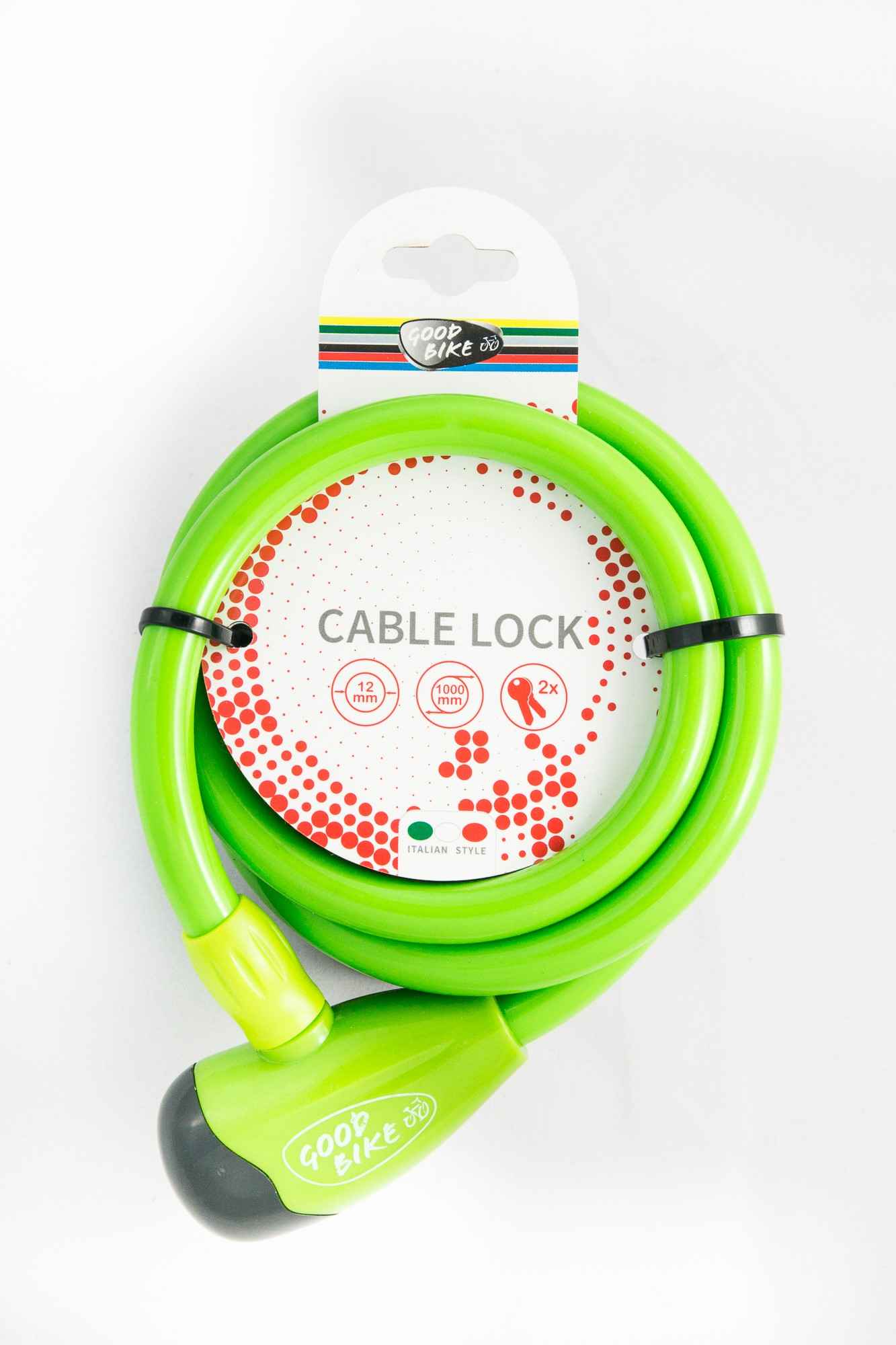 CABLE DE SEGURIDAD CON 2 LLAVES. DIAMETRO 12 MM Y LONGITUD 1.000 MM