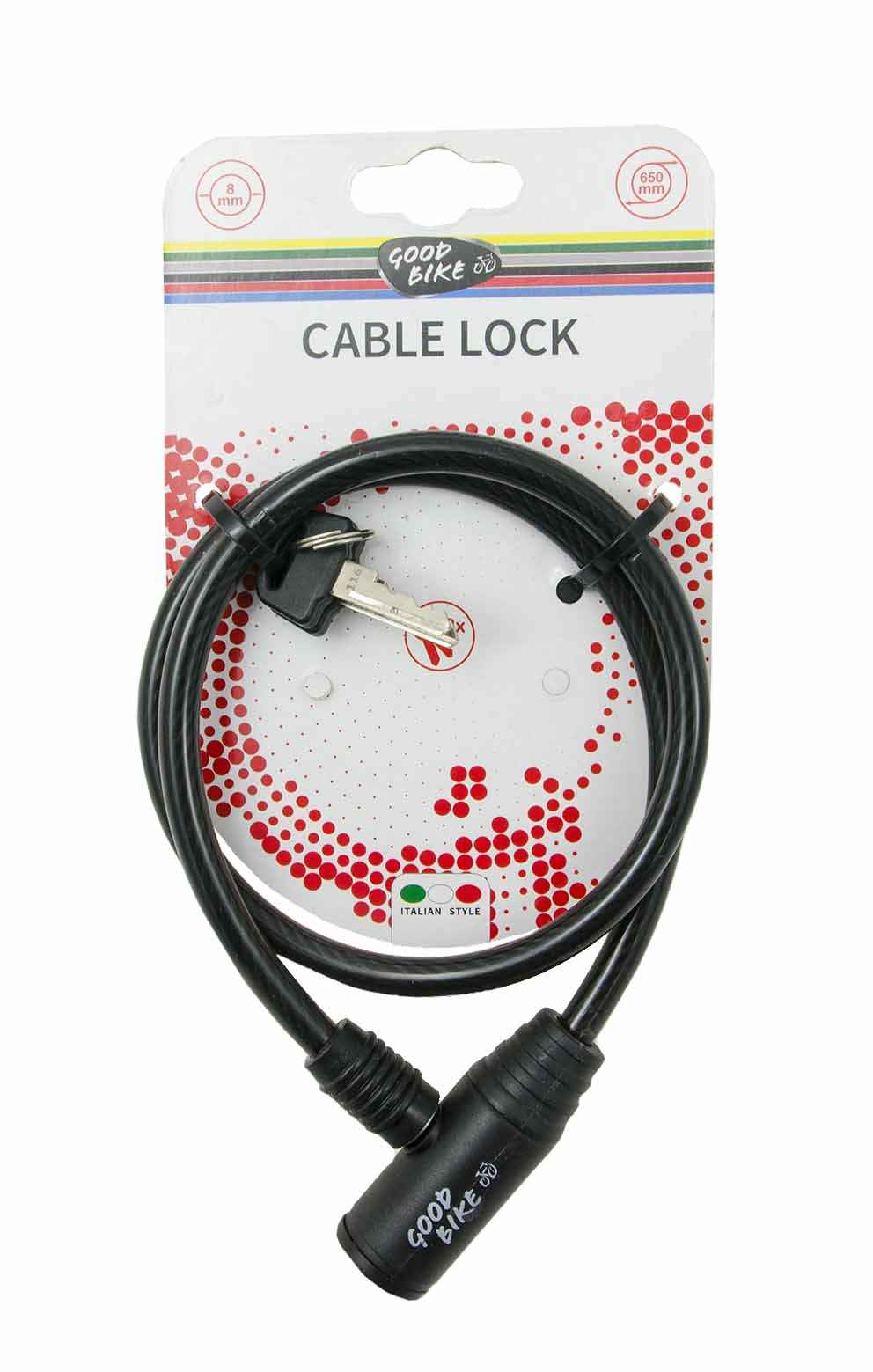 CABLE ANTIRROBO DIAM8x650MM. COLORES SURTIDOS