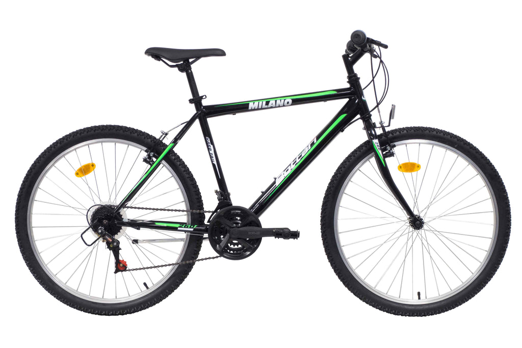 MTB BICICLETA 26 "MILANO" 1.6 18 VELOCIDADES V-BRAKES HOMBRE - COLOR PRINCIPAL NEGRO