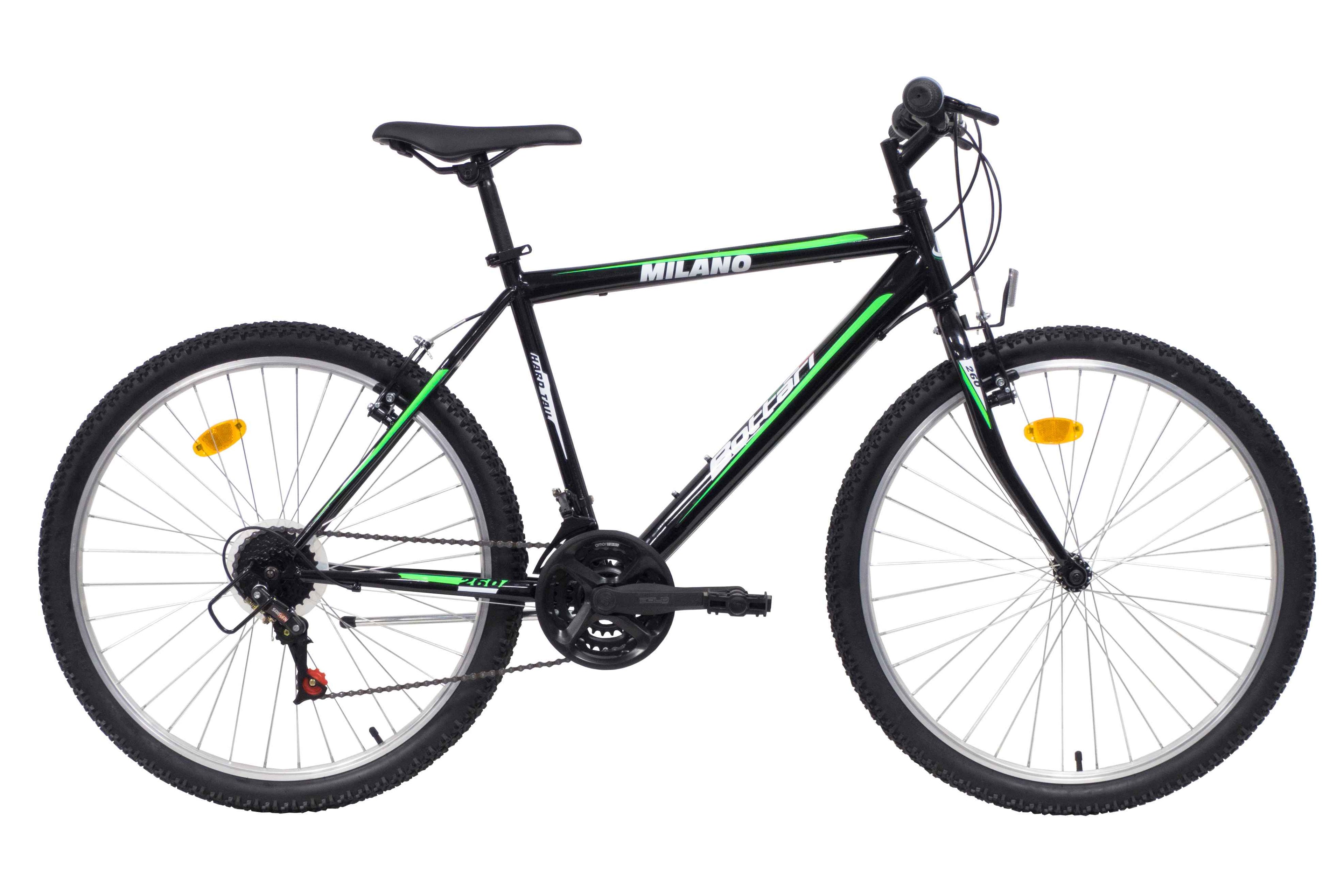 MTB BICICLETA 26 "MILANO" 1.6 18 VELOCIDADES V-BRAKES HOMBRE - COLOR PRINCIPAL NEGRO