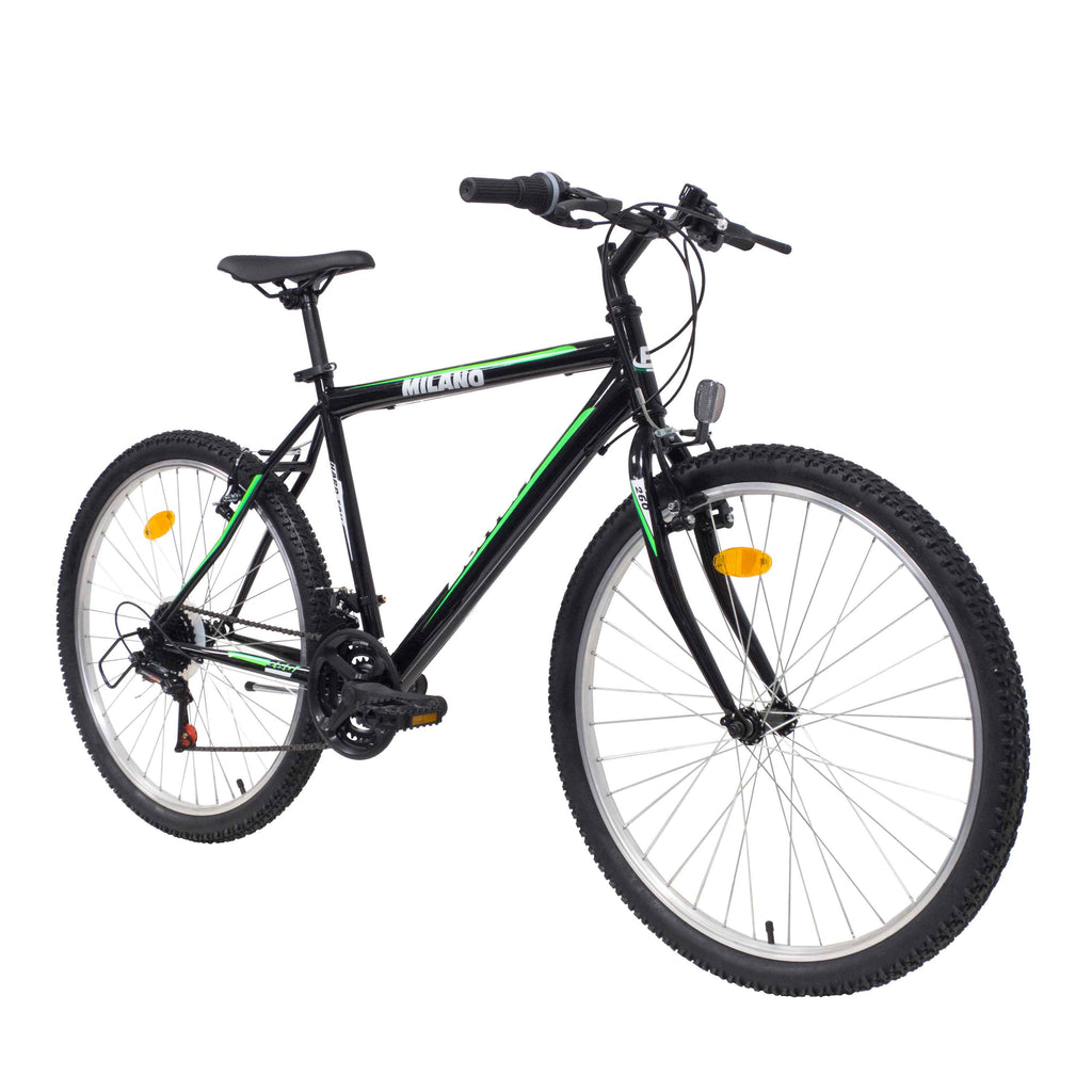 MTB BICICLETA 26 "MILANO" 1.6 18 VELOCIDADES V-BRAKES HOMBRE - COLOR PRINCIPAL NEGRO