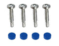 Tornillo roscachapa y tapon cubretornillo azul
