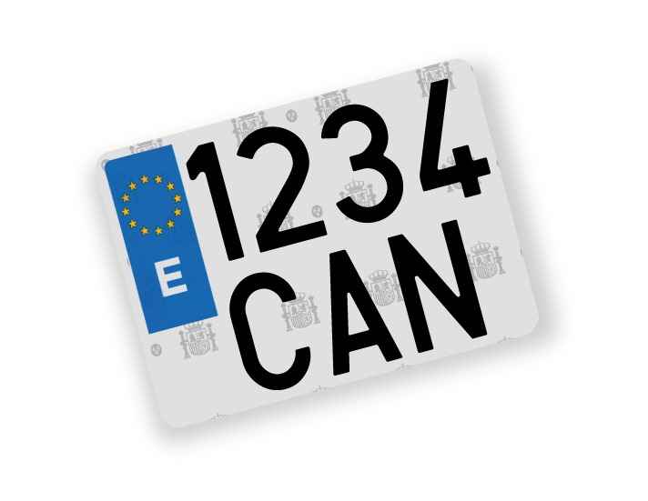 Placa de motocicleta acrílica - homologadas 22x16 cm
