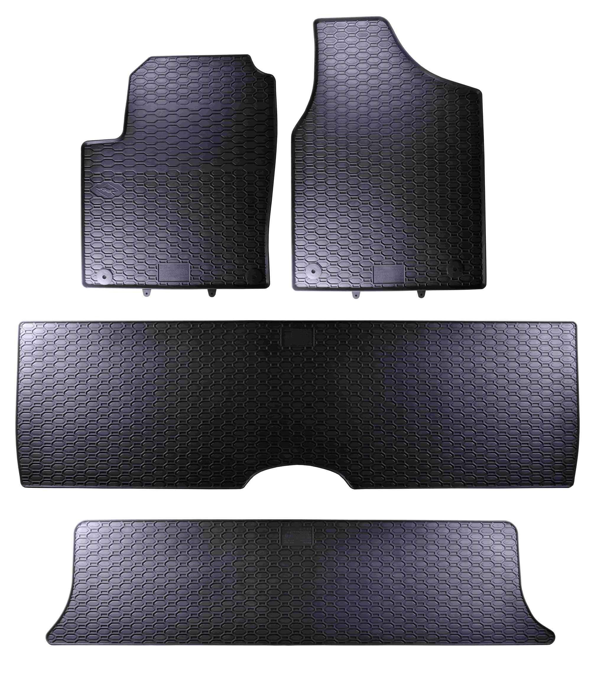Alfombrillas de goma Volkswagen Sharan I (1995-2010) 7 Plazas - Juego 4 Piezas