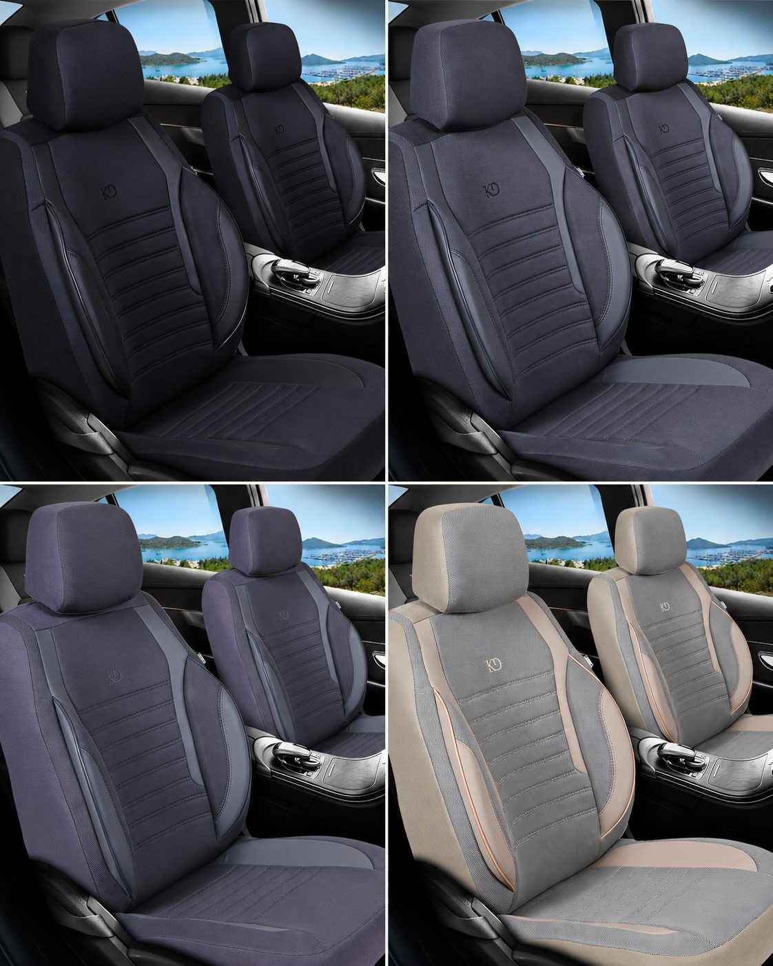 Fundas de asiento coche 5 plazas Goksu