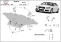 Cubre cárter metálico Audi A4 B8, Gasolina (2008-2014) a medida