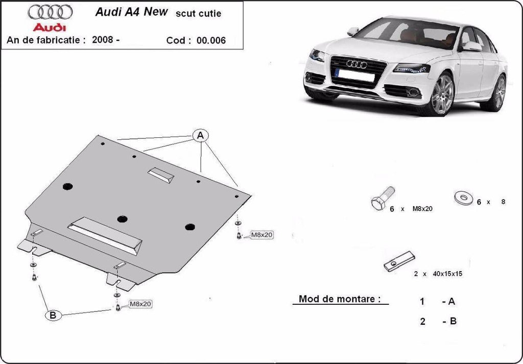 Protección de Caja de Cambios Audi A4 4 B8 (2008-2014)