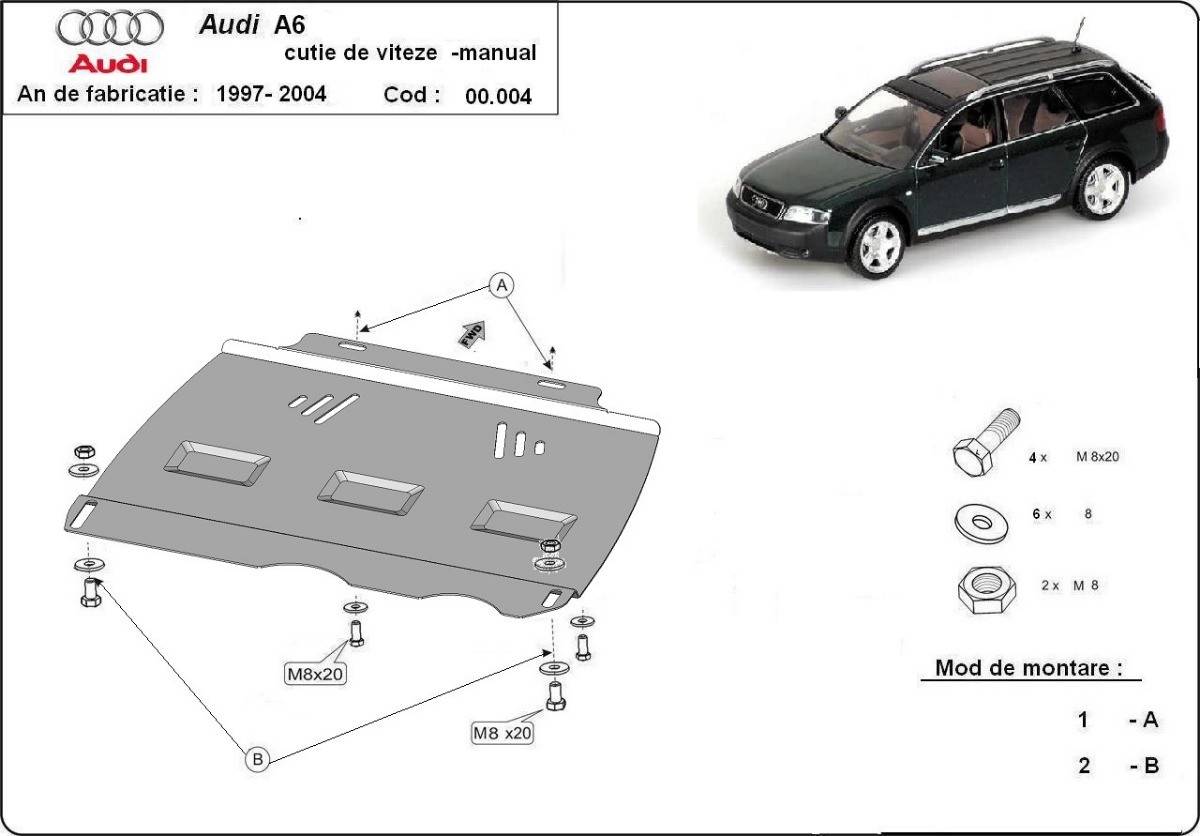 Protección de Caja de Cambios Manuale Audi A6 (1997-2004)
