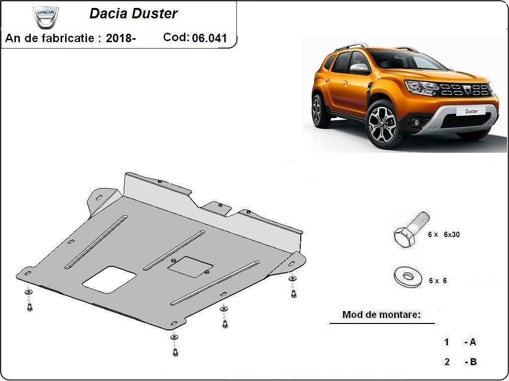 Cubre cárter metálico Dacia Duster (2018-actualidad) a medida
