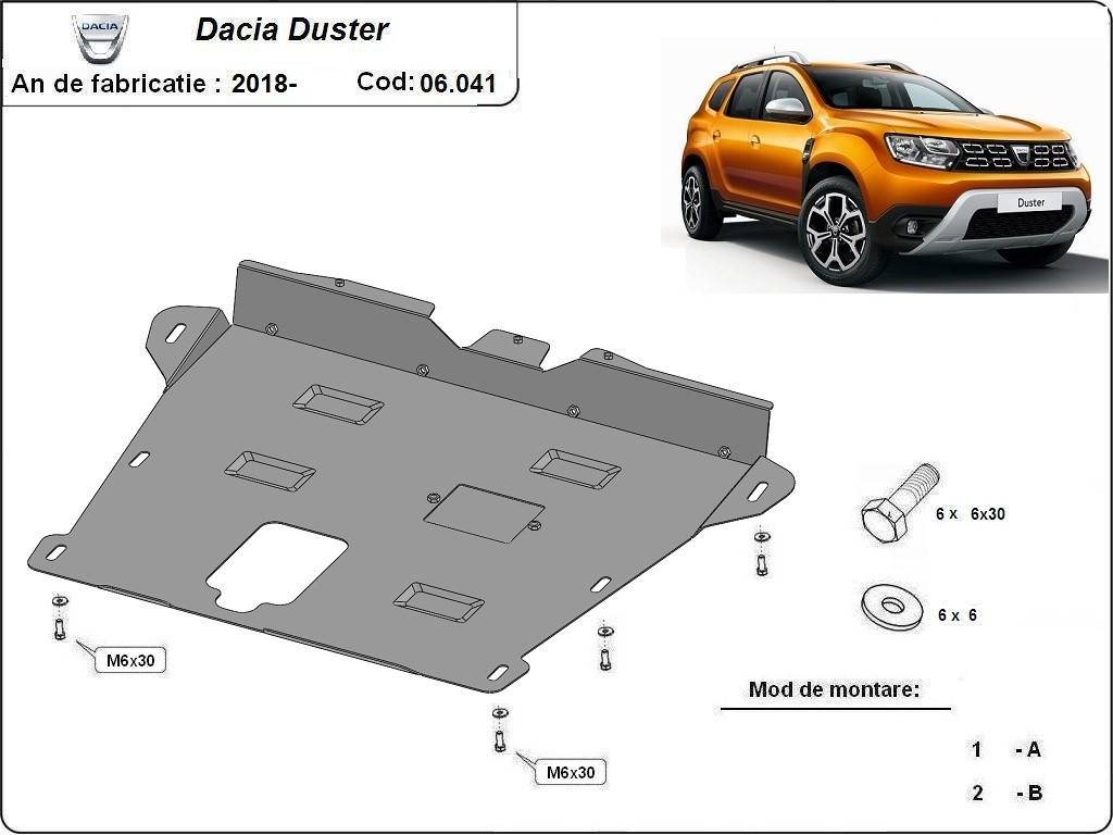 Cubre cárter metálico Dacia Duster (2018-actualidad) a medida