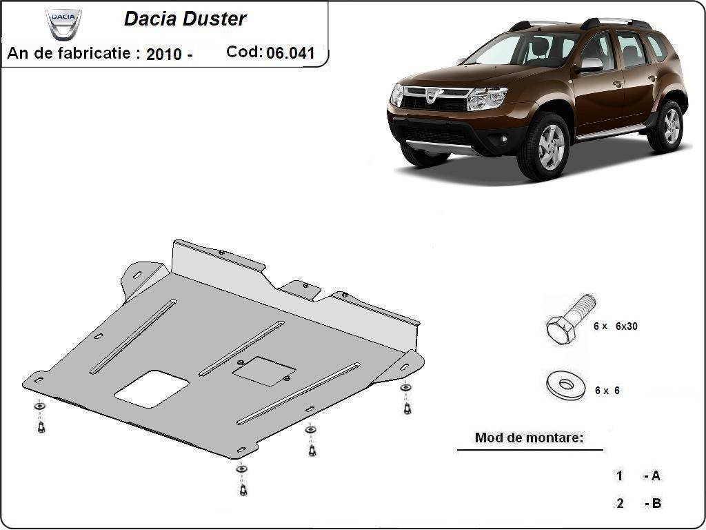 Cubre cárter metálico Dacia Duster (2010-2017) a medida