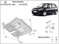 Cubre cárter metálico Dacia Sandero (2005-2012) a medida