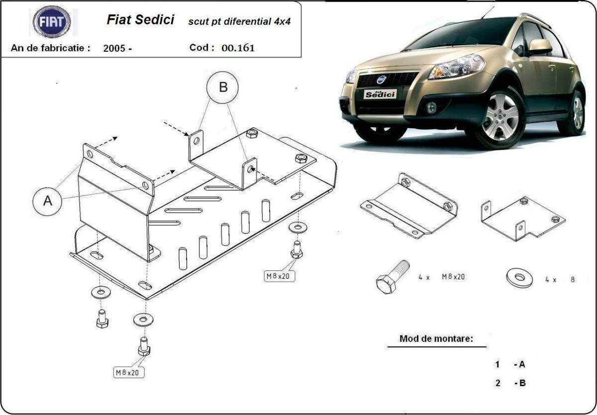Protección del Diferencial Fiat Sedici (2006-2022)