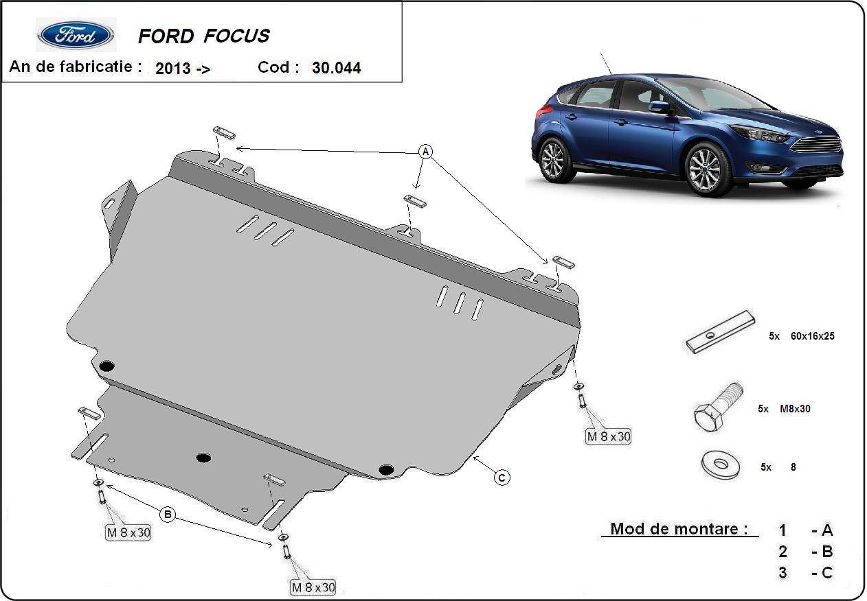Cubre cárter metálico Ford Focus 3 (2010-2018) a medida