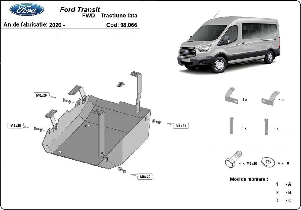 Protección del Depósito de Adblue Ford Transit (2020-2022)