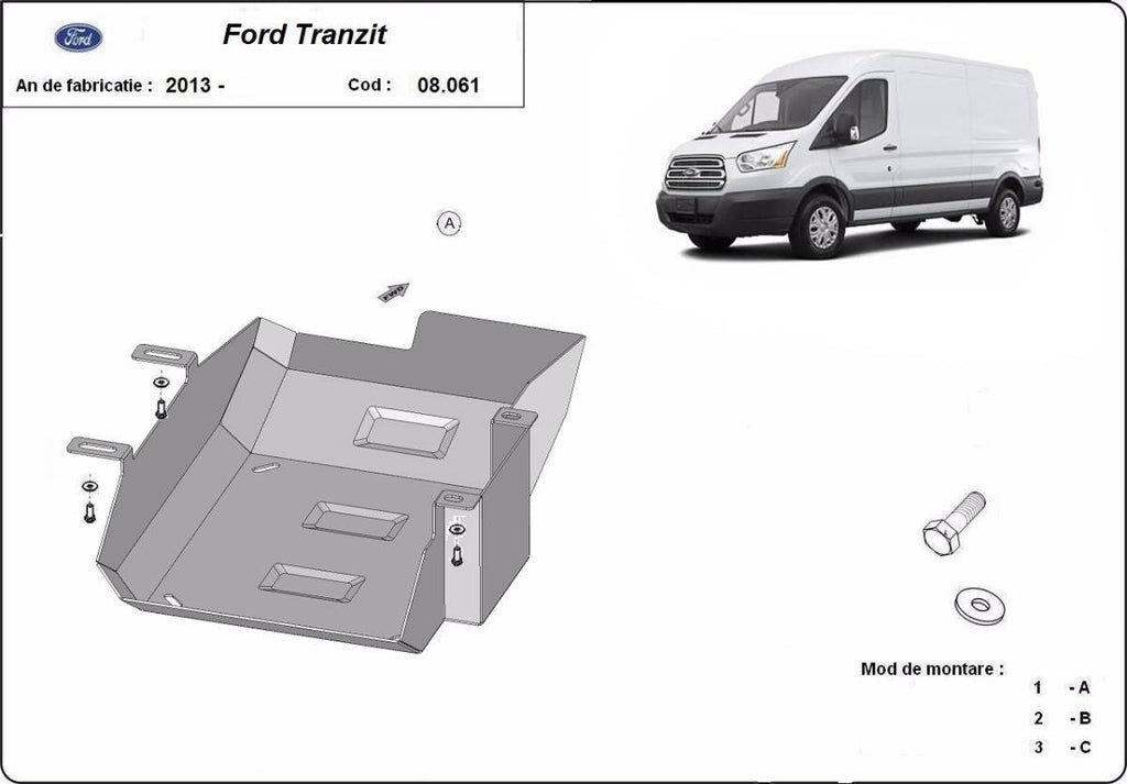 Protección del Depósito de Adblue Ford Transit "08.061BLU" (2013-2019)