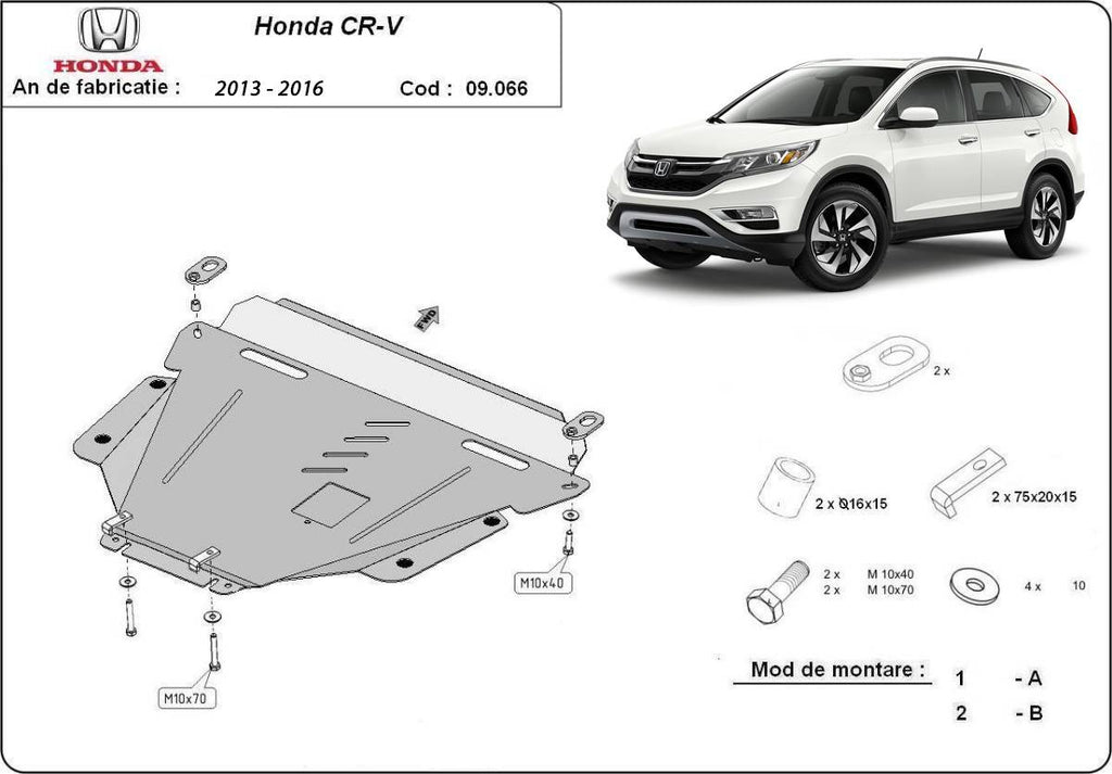 Cubre cárter metálico Honda CR-V (2013-2016) a medida