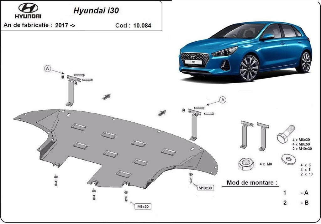 Cubre cárter metálico Hyundai I30 (2017-2022) a medida