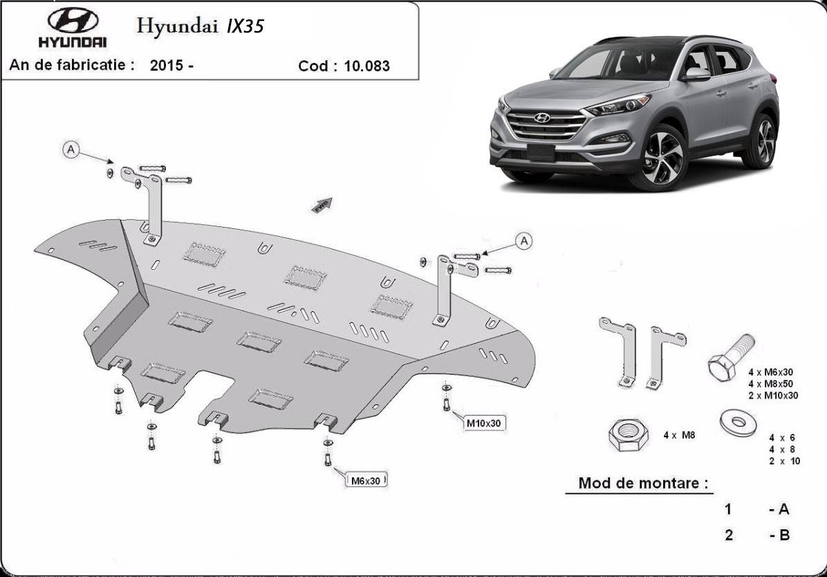 Cubre cárter metálico Hyundai IX35 (2015-2020) a medida