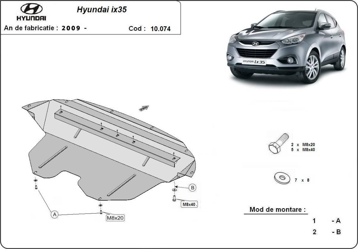 Cubre cárter metálico Hyundai IX35 (2009-2015) a medida