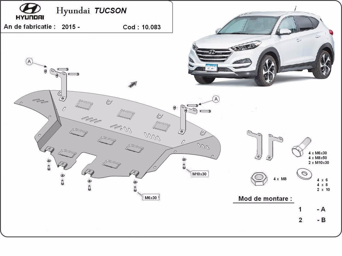 Cubre cárter metálico Hyundai Tucson (2015-2020) a medida