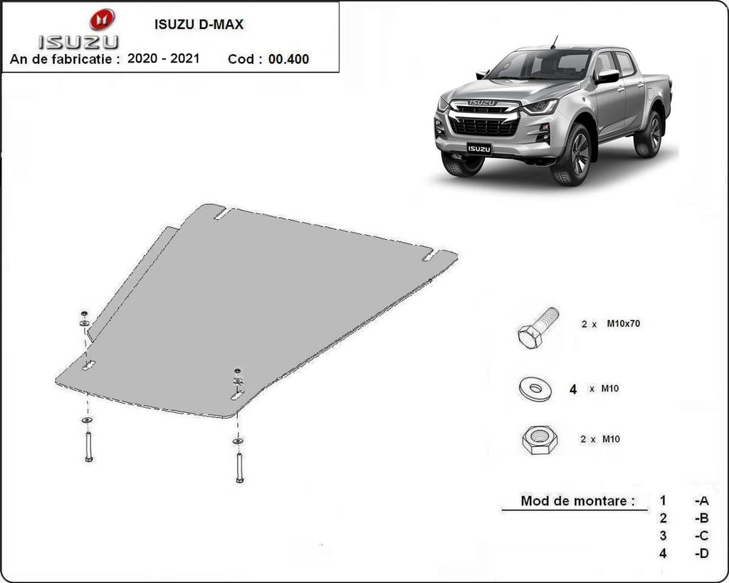 Protección de Caja de Cambios Isuzu D-Max (2020-2022)