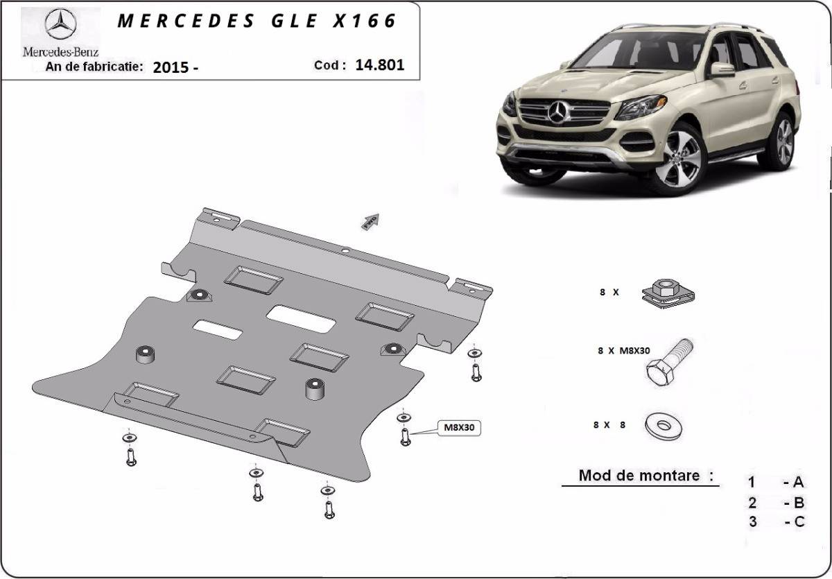 Cubre cárter metálico Mercedes GL X166 (2015-2019) a medida
