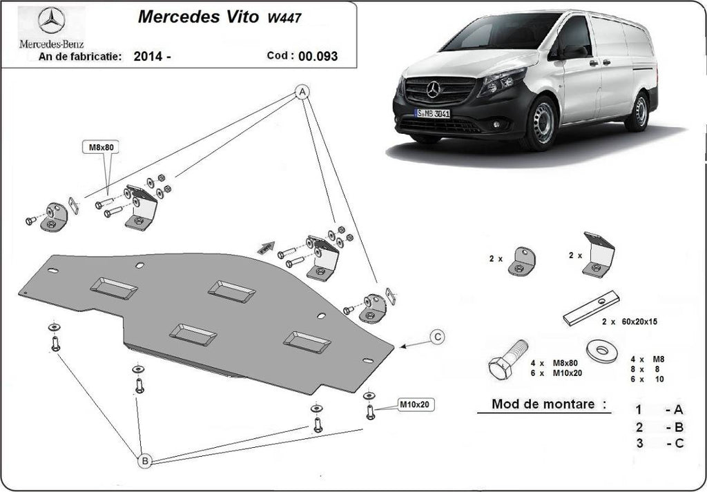 Protección del Sistema Stop&Go Mercedes Vito W447, 4x2, 1.6 D (2014-2022)