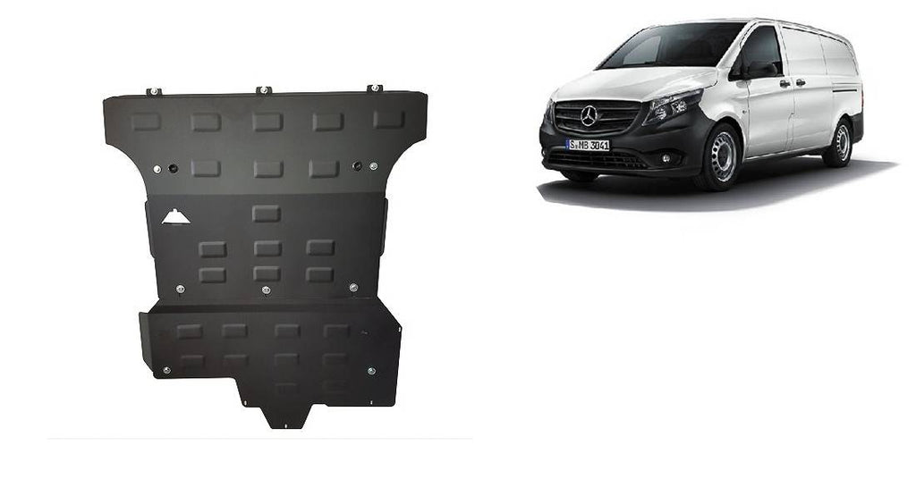 Cubre cárter metálico Mercedes Clase V W447, 2.2 D, 4x4 (2014-2020) a medida