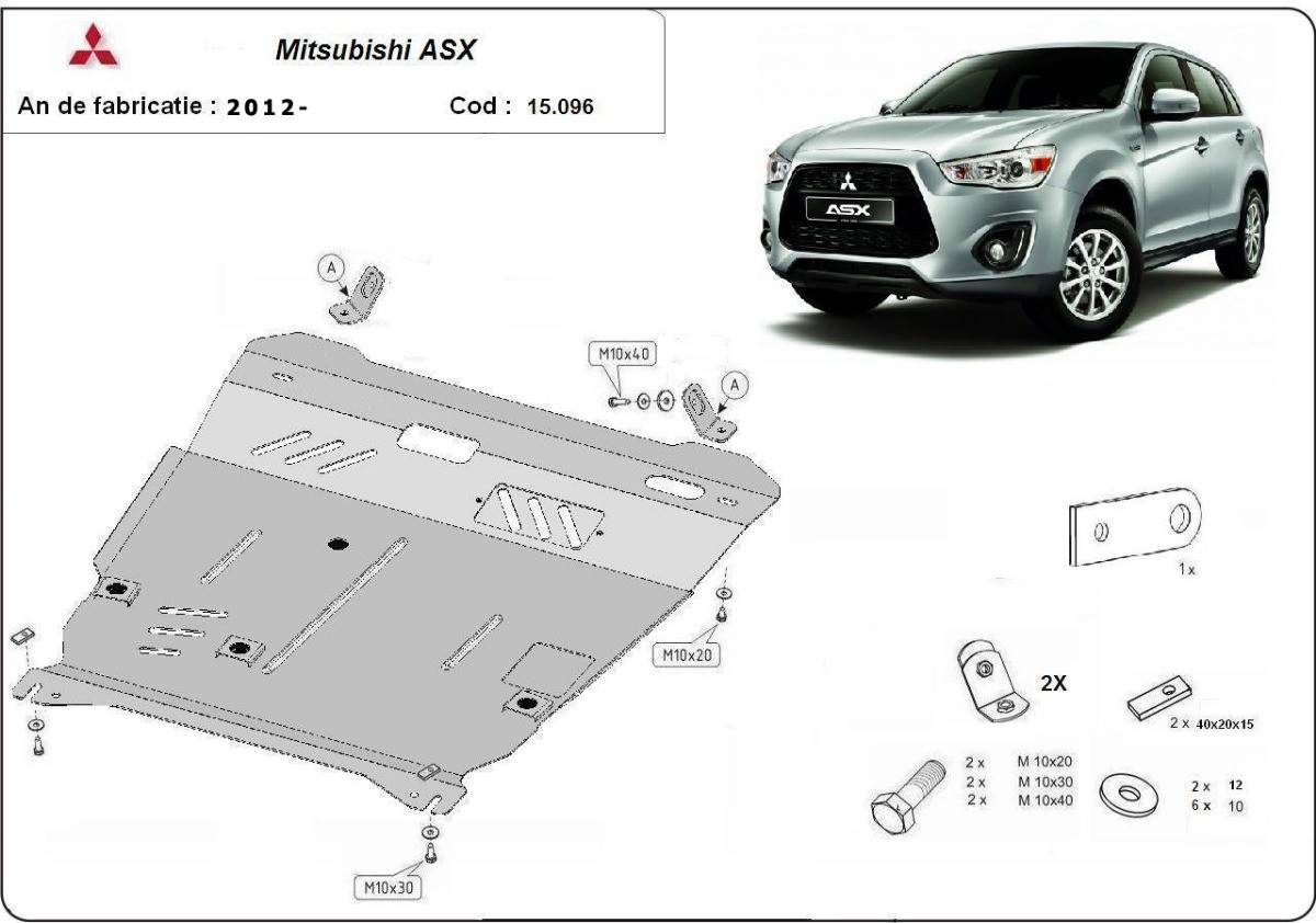 Cubre cárter metálico Mitsubishi ASX (2010-2022) a medida