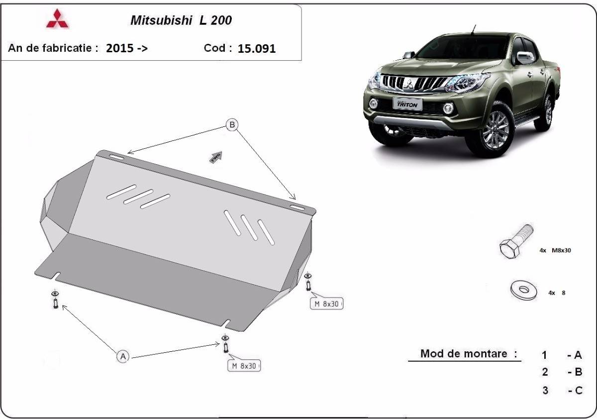 Protección de Radiador Mitsubishi L200 (2015-2022)